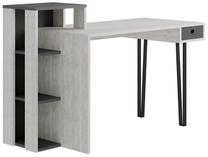 Rakstāmgalds Kalune Design Loyd 855DTE3846, 60 cm x 141 cm, 60 cm, balta krās./pelēka krās.