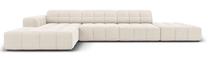 Kampinė sofa Micadoni Home Jennifer Velvet, smėlio sp., kairinė, 341 x 166 cm x 70 cm