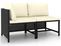 Lauko sofa VLX 313520, juoda sp., 114 cm x 60 cm x 60 cm