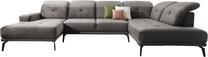 Kampinė sofa Bretan Loco 4, pilka sp., dešininė, 205 x 350 cm x 107 cm