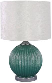 Galda stāvlampas Home4you Luxo 85468, E27, 60W, balta krās./tirkīza krās.