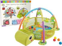 Коврик для занятий спортом Lean Toys Activity Gym & Ball Pit 10005, 96 см x 66 см, зеленый цв.