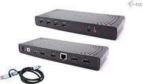 Portu replikators i-Tec Dual DockingStation, melna krās.