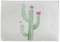 Vonios grindų kilimėlis Foutastic Fiore, balta sp./žalia sp./rožinė sp., 60 cm x 40 cm