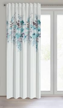 Nakts aizkari ZLK-02, balts krās./zila krās., 140 cm x 270 cm