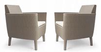 Lauko krėslas Keter Salemo Duo, smėlio sp., 67 cm x 79 cm x 76 cm, 2 vnt.