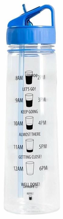 Ūdens pudele Homla Aqua Flow 739255, caurspīdīga krās./zila krās., plastmasa, 0.9 l