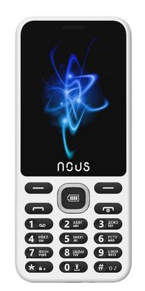 Telefons ar pogām Nous Energy NS2811, 32 MB, balts krās.