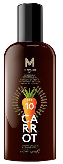 Aliejus įdegio priežiūrai Mediterraneo Sun Carrot Suntan Oil Dark Tanning SPF10, 100 ml