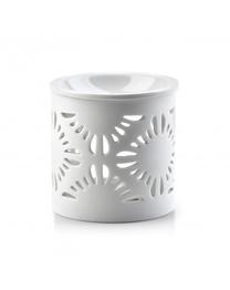 Svečturis Mondex Fragrance oil Fireplace Vesta HTTP4255, keramika, Ø 7.5 cm, 7.5 cm, balta krās.