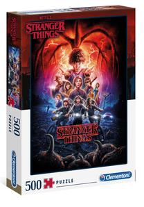 Dėlionė Clementoni Stranger Things, 49 cm x 36 cm, 500 vnt., įvairių spalvų