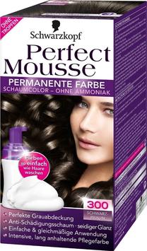 Matu krāsa Schwarzkopf Perfect Mousse, black brown krās., Black Brown 300, 35 ml