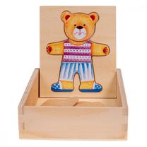 Medinė dėlionė Smily Play Teddy Bear SPW83592, 18 vnt., įvairių spalvų