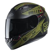Motocikla ķivere Hjc CS15 Tarex, S, melna krās./zaļa krās.
