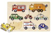 Деревянный пазл Goki Transport VG57996, 21 см x 30 см, 8 шт.