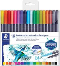 Flomasteriai Staedtler Double-Sided, dvipusiai, 18 vnt.