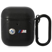 Austiņu futlārs BMW Apple AirPods 1/2, melna krās.