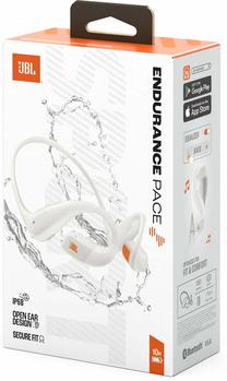 Belaidės ausinės JBL Endurance Pace JBLENDUPACEWHT, balta sp.