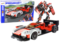 Конструктор Lean Toys Speed Mecha 2in1 BB200, 347 шт., белый цв./черный цв./красный цв.
