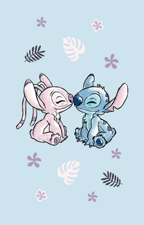 Bērnu dvielis Lilo and Stitch, gaiši zila krās., 50 cm x 30 cm