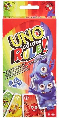Uno kortų žaidimas Mattel Games Colors Rule DWV64, EN