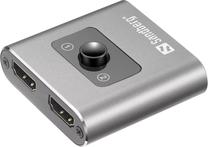 Adapteris Sandberg HDMI 2.0 Switch 2ways 2-1 4K60 509-22 HDMI female, 2 x HDMI Female, pelēka krās.