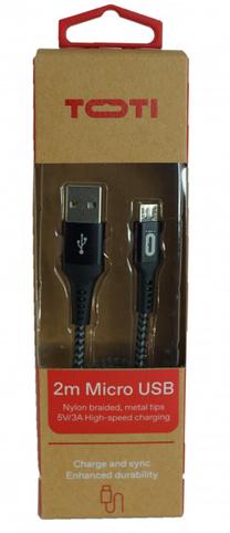 Laidas Toti, Micro USB/USB, 200 cm