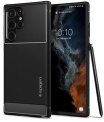 Чехол для телефона Spigen Rugger Armor for Samsung Galaxy S22 Ultra, черный цв., Samsung