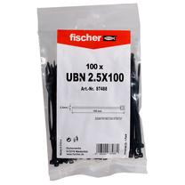 Крепежные хомуты Fischer UBN, 100 x 2.5 мм, 100 шт., черный цв.