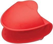 Virtuves cimds Kitchen Craft Silicone Grab Mitt, 10.5 cm x 9 cm, sarkana krās.