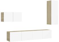 TV staliukas VLX 3079203, ąžuolo sp./balta sp., 30 cm x 60 cm x 30 cm