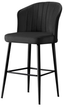 Kėdžių rinkinys Kalune Design Rubi 107BCK1124, juoda sp., 42 cm x 52 cm x 97 cm, 4 vnt.