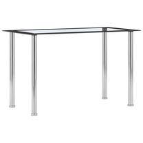 Stalas VLX, skaidri sp./juoda sp., 120 cm x 60 cm x 75 cm