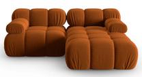 Kampinė sofa Micadoni Home Bellis MIC_SET4R_2_F1_BELLIS5, oranžinė sp., dešininė, 191 x 157 cm x 62 cm