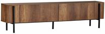 TV skapītis Nordure Nexus, melns krās./valriekstu krās., 29.5 cm x 180 cm x 45.5 cm