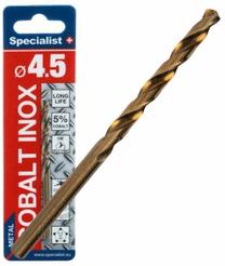 Metalo grąžtas Specialist+ Cobalt, metalas/plienui/nerūdijantysis plienas, sraigtinis, tiesus, 4.5 mm x 8 cm