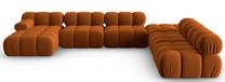 Kampinė sofa Micadoni Home Bellis MIC_SET6R_2_F1_BELLIS5, oranžinė sp., dešininė, 379 x 282 cm x 63 cm