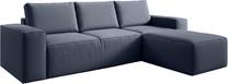 Kampinė sofa Silla Poco 40, tamsiai mėlyna sp., dešininė, 204 x 302 cm x 95 cm