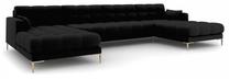 Sofa Micadoni Home Mamaia Panoramic, juoda sp., 383 x 185 cm x 75 cm