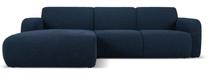 Kampinė sofa Micadoni Home Molino Boucle, tamsiai mėlyna sp., kairinė, 250 x 170 cm x 72 cm