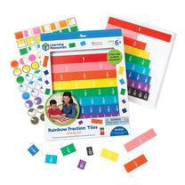 Игра на счет Learning Resources Rainbow Fraction Tiles, многоцветный, 54 шт.