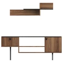 Svetainės baldų komplektas Kalune Design Lagomood İndia, vidaus, riešuto sp.
