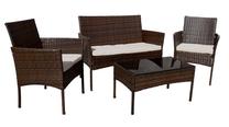 Lauko baldų komplektas Garden Set, ruda sp., 4 vietų