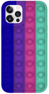 Чехол для телефона Mocco Bubble Antistress Case Apple iPhone 11 Pro, синий цв./розовый цв./фиолетовый цв., Apple