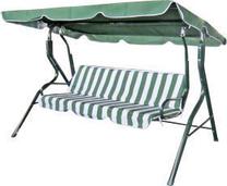 Lauko sūpynės Besk Canopy 118 x 170 x 156 cm, balta sp./žalia sp. Prekė su pažeista pakuote.