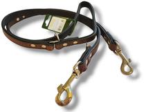 Šuns pavadėlis Hunter Kroko 20/195 leather HN18388, ruda sp./juoda sp., 1.95 m