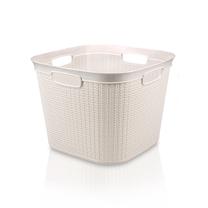 Veļas grozs Knitas M-081, 41 l, balta krās., 43 cm x 43 cm x 33 cm