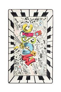 Kilimas Conceptum Hypnose Music, įvairių spalvų, 190 cm x 140 cm