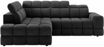 Kampinė sofa - lova Bronon Royal 05, tamsiai pilka sp., kairinė, 200 x 296 cm x 109 cm