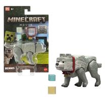 Žaislinė figūrėlė, su priedais Mattel Minecraft Movie Wolf, 10 cm, pilka sp.